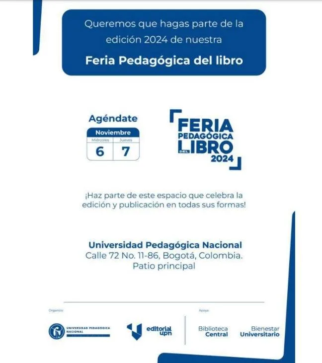 Poster Feria pedagógica del libro 2024, Fechas noviembre 6 y 7