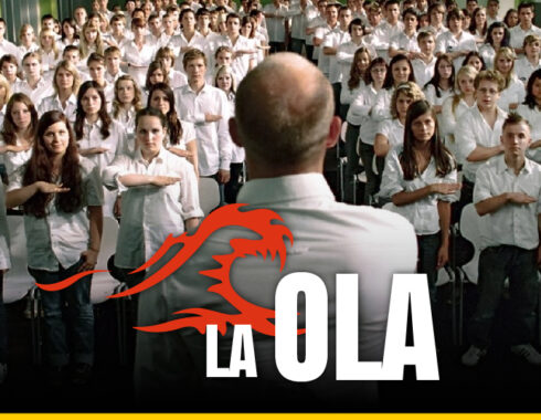 Fragmento del afiche promocional de la película "La Ola". Cine Club Quimera.