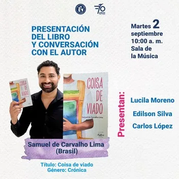 Portada con el autor libro Coisa de viado